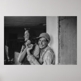 白黒1968年ヨーロッパポートレートの若者 ポスター