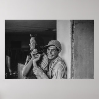 白黒1968年ヨーロッパポートレートの若者 ポスター