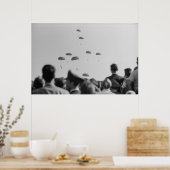 白黒1968群衆とパラトパーショー ポスター (キッチン)