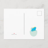 白黒1stバースデーチノーズをテーマにしたパーティー インビテーションポストカード (裏面)