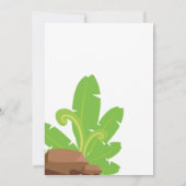 白黒1stバースデーチノーズをテーマにしたパーティー 招待状 (裏面)