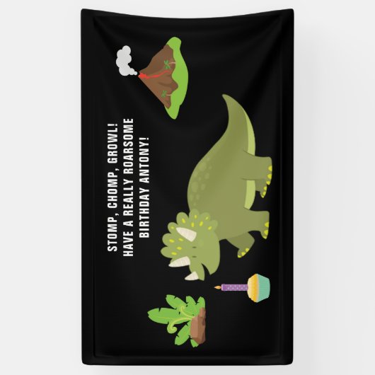 白黒1stバースデーチノーズをテーマにしたパーティー 横断幕 (縦)