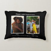 白黒2フォトコラージュ記念日 アクセントクッション (裏面)
