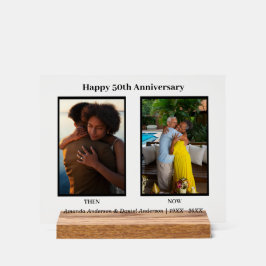 白黒2フォトコラージュ記念日 アクリルサイン