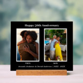 白黒2フォトコラージュ記念日 アクリルサイン (ニュートラル)