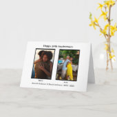 白黒2フォトコラージュ記念日 カード (黄色い花)