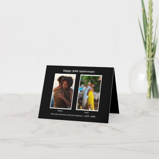 白黒2フォトコラージュ記念日 シーズンカード (正面)