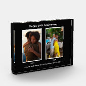 白黒2フォトコラージュ記念日 フォトブロック (左)