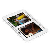 白黒2フォトコラージュ記念日 マグネット (右側)