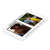 白黒2フォトコラージュ記念日 マグネット (左側)