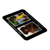 白黒2フォトコラージュ記念日 マグネット (右側)