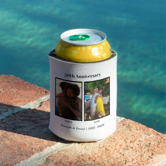 白黒2フォトコラージュ記念日 缶クーラー (インサイチュ プール)