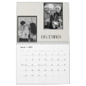 白黒2写モダン真2024 カレンダー (3月 2027)