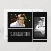 白黒2写真のグラード発表 案内ポストカード (正面/裏面)