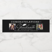 白黒2写真2025卒業パーティー ペットボトルラベル (シングルラベル)