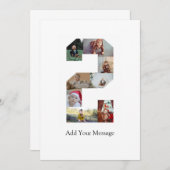 白黒2枚の写真コラージュ 案内状 (正面/裏面)