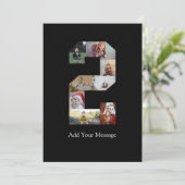 白黒2枚の写真コラージュ 案内状 (スタンド正面)