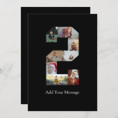 白黒2枚の写真コラージュ 案内状 (正面/裏面)