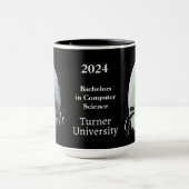 白黒2枚モダン写真大学院生 マグカップ (中央)