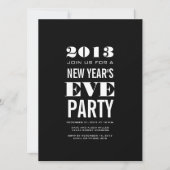 白黒2013年大晦日パーティの招待状 招待状 (正面)