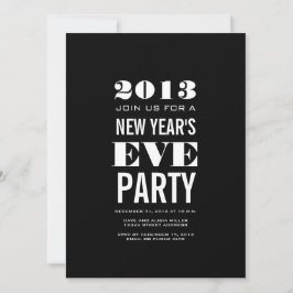 白黒2013年大晦日パーティの招待状 招待状