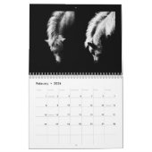白黒2014年にファインアートの勉強 カレンダー (2月 2026)