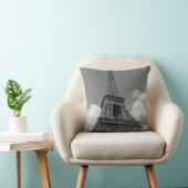 白黒2015年の曇ったエッフェル クッション (椅子)