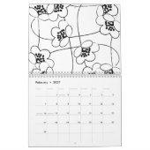 白黒2021カレンダー カレンダー (2月 2027)