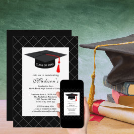 白黒2024年度卒業式クラス 招待状