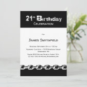 白黒21歳の誕生日パーティー 招待状 (スタンド正面)