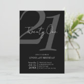 白黒21歳招待状 招待状 (スタンド正面)