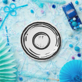 白黒2Dパーティー光学錯覚 ペーパープレート (パーティー)