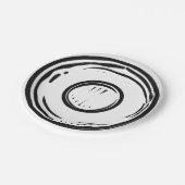 白黒2Dパーティー光学錯覚 ペーパープレート (アングル)