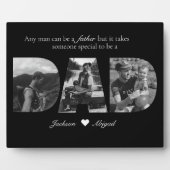 白黒3写真パパフォトコラージュ フォトプラーク (正面)