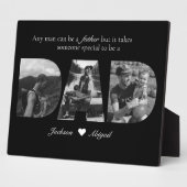 白黒3写真パパフォトコラージュ フォトプラーク (側面)