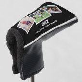 白黒3写真父の日 ゴルフヘッドカバー (3/4 正面)