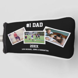 白黒3写真父の日 ゴルフヘッドカバー