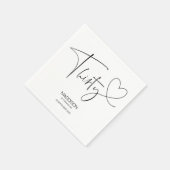 白黒30歳の誕生日パーティーナプキンス スタンダードカクテルナプキン (角)