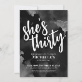 白黒30歳 招待状 (正面)