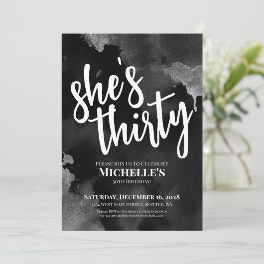 白黒30歳 招待状 (スタンド正面)