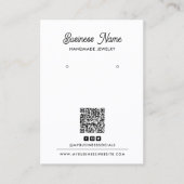 白黒4フォトイヤリングディスプレイカード 名刺 (正面)