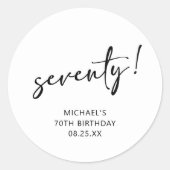 白黒470誕生日 ラウンドシール (正面)