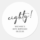 白黒480誕生日 ラウンドシール (正面)