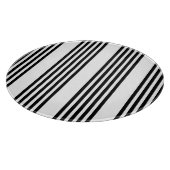 白黒5パターンストライプパターン カッティングボード (角)