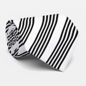 白黒5パターンストライプパターン ネクタイ (ロール)
