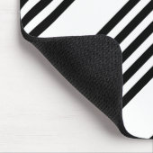 白黒5パターンストライプパターン マウスパッド (コーナー)