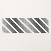 白黒5パターンストライプパターン ヨガマット (裏面(横))