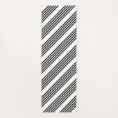白黒5パターンストライプパターン ヨガマット (裏面)