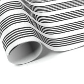 白黒5パターンストライプパターン ラッピングペーパー (ロールコーナー)