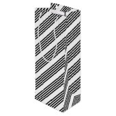 白黒5パターンストライプパターン ワインギフトバッグ (裏面アングル)